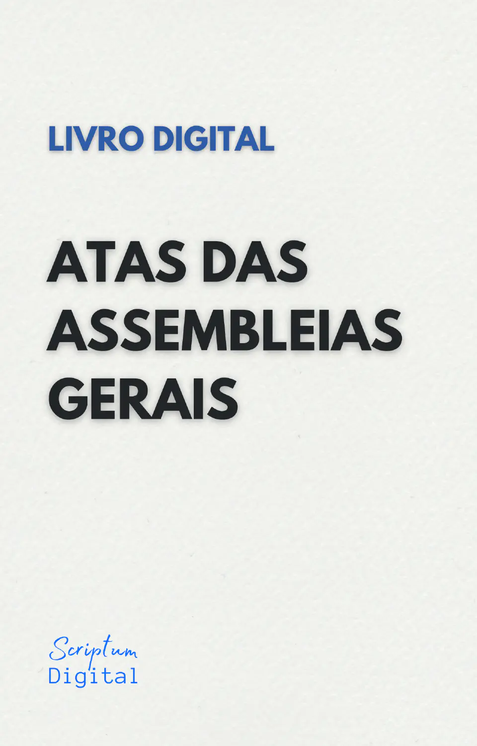 Livro de Atas das Assembleias Gerais - Capa do livro