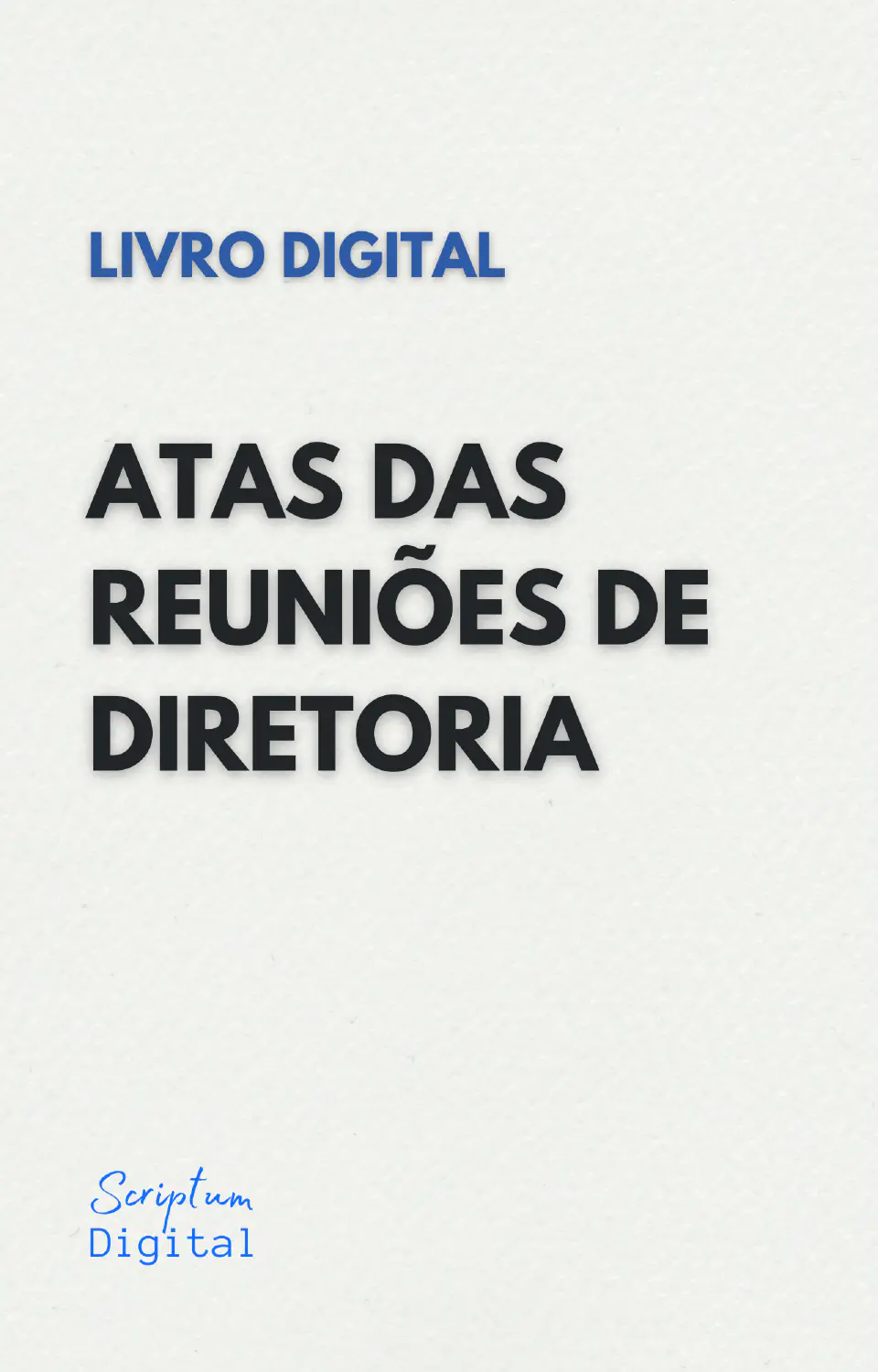 Livro de Atas das Reuniões de Diretoria - Capa do livro