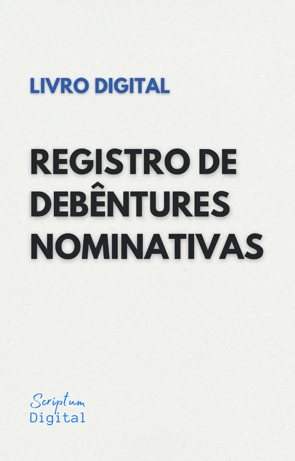 Livro de Registro de Debêntures Nominativas - Capa do livro